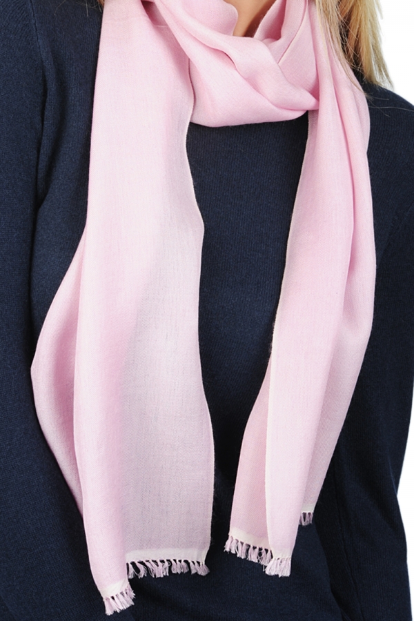 Cashmere & Seta accessori scialli scarva rosa 170x25cm